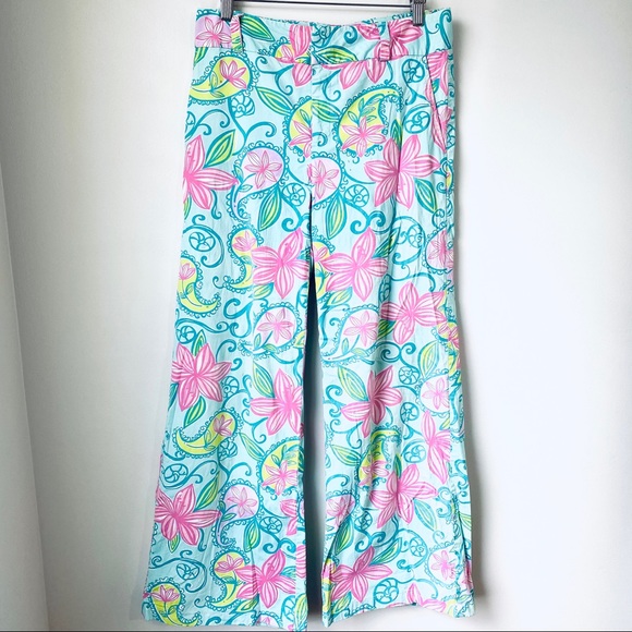 Lilly Pulitzer Pants - Lilly Pulitzer Floral Paisley Wide Leg Flare Pants